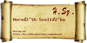 Horváth Szellőke névjegykártya